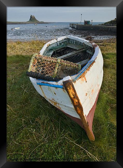 Lindisfarne boat Framed Print by Stephen Wakefield