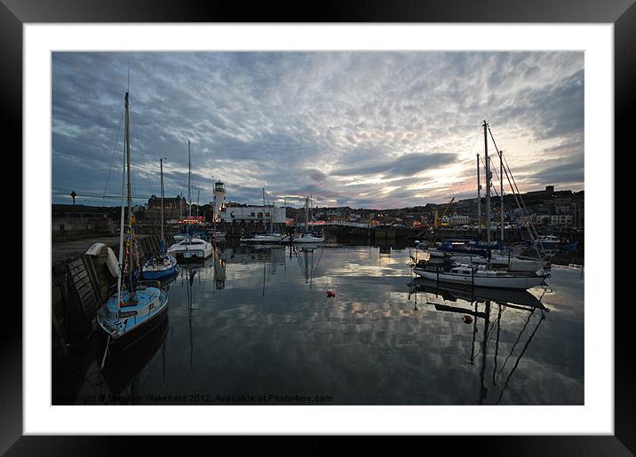 Across the harbour at dusk Framed Mounted Print by Stephen Wakefield
