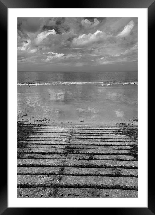 Reflections in the sand Framed Mounted Print by Stephen Wakefield