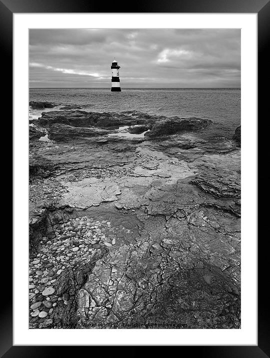 Penmon lighthouse Framed Mounted Print by Stephen Wakefield