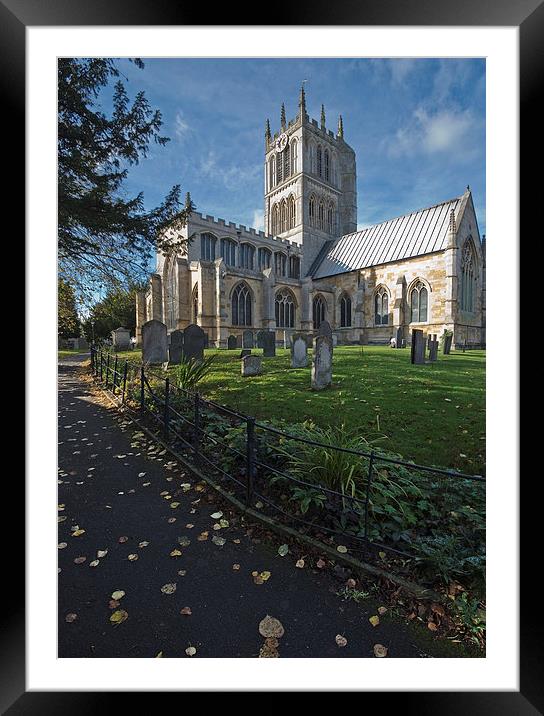 Melton Mowbray Church in Autumn Framed Mounted Print by Stephen Wakefield