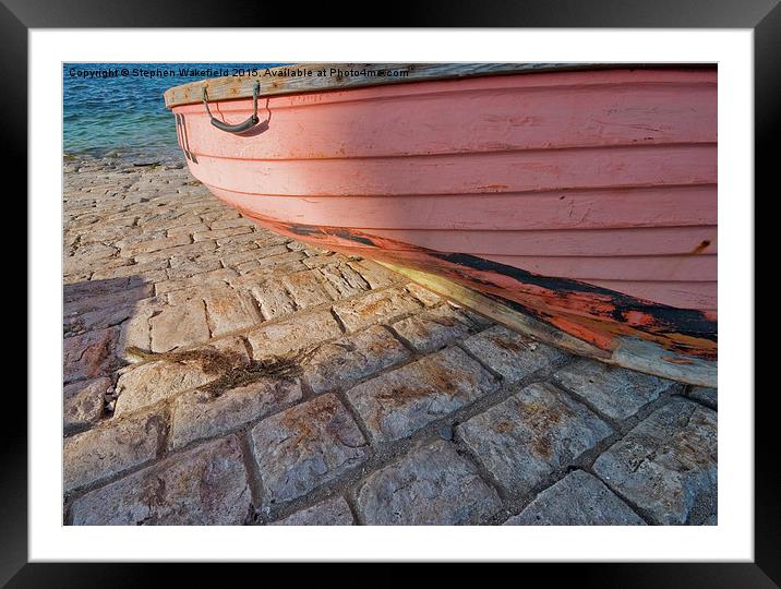  Swanage Slipway detail Framed Mounted Print by Stephen Wakefield