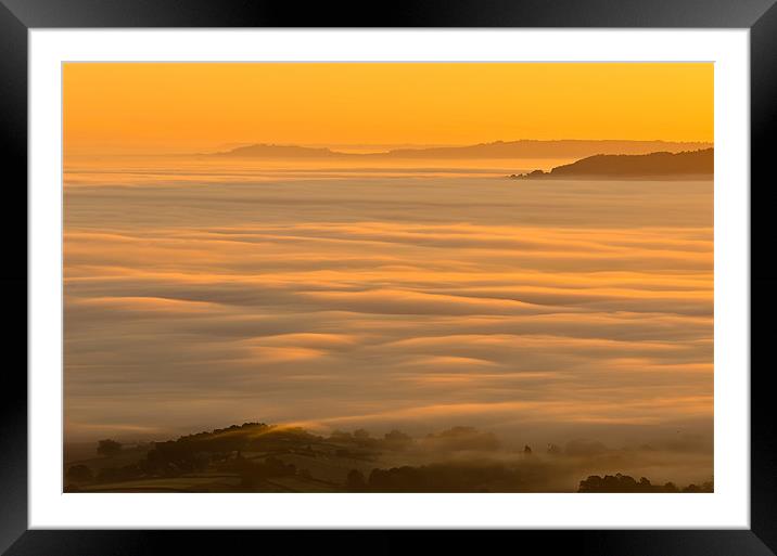 Dawn Mist Framed Mounted Print by David Dean