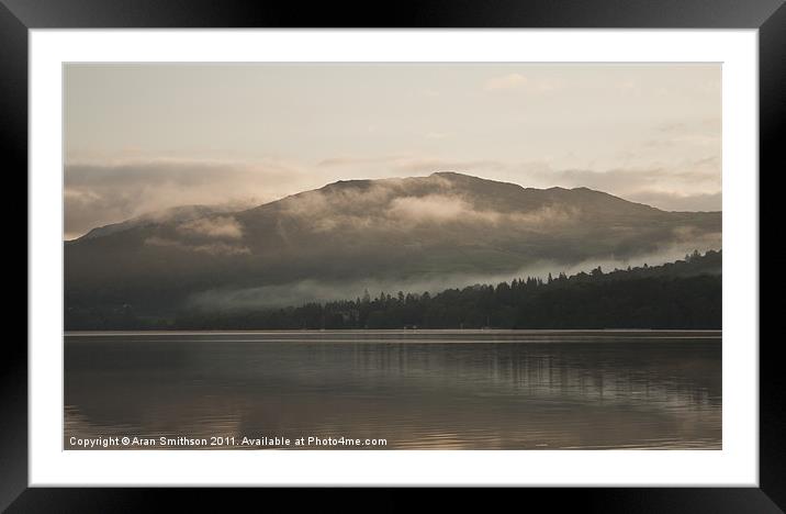 Windermere at Dawn Framed Mounted Print by Aran Smithson