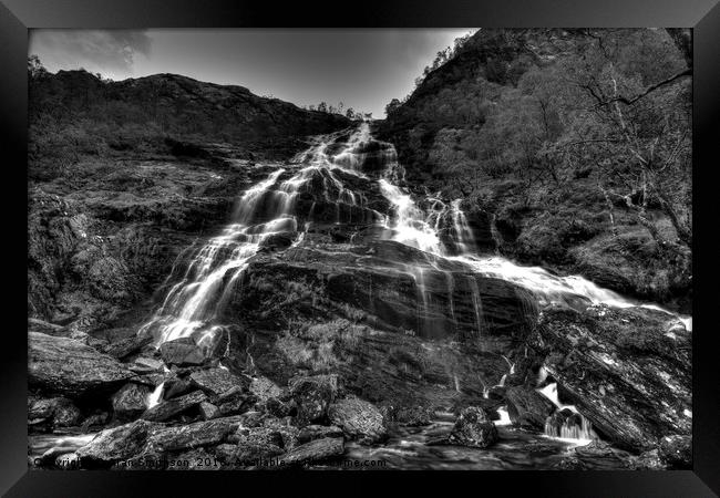 Steall Waterfalls - Glen Nevis -Highlands Framed Print by Aran Smithson