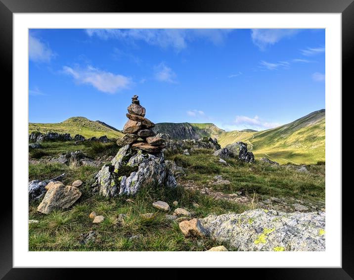 Cairn leading the way Framed Mounted Print by Aran Smithson