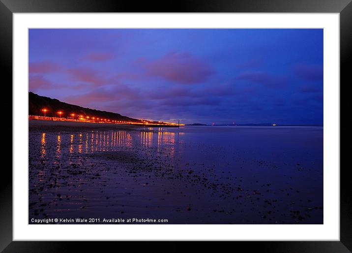 Beach reflection before sunrise Framed Mounted Print by Kelvin Futcher 2D Photography