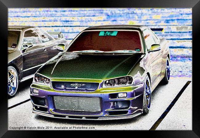 Nissan Skyline GTR Modified Madness Framed Print by Kelvin Futcher 2D Photography