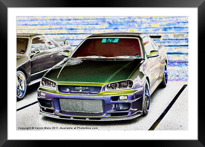Nissan Skyline GTR Modified Madness Framed Mounted Print by Kelvin Futcher 2D Photography