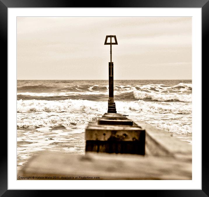 Beyond the Groyne's Framed Mounted Print by Kelvin Futcher 2D Photography