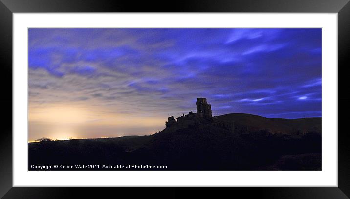 Corfe Castle at Day Break Framed Mounted Print by Kelvin Futcher 2D Photography