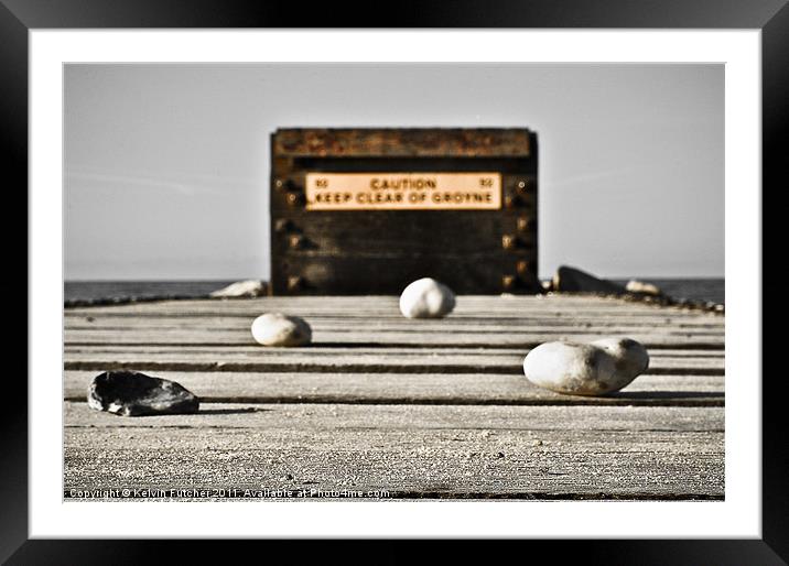 Caution Keep Clear Framed Mounted Print by Kelvin Futcher 2D Photography