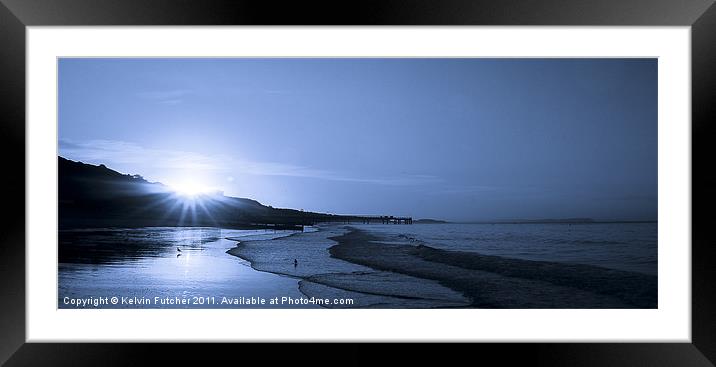Ice Blue Sunrise Framed Mounted Print by Kelvin Futcher 2D Photography