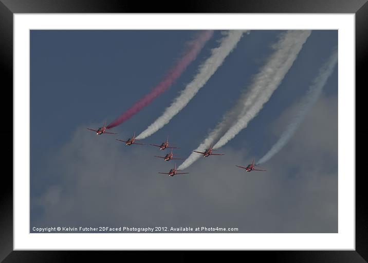The Red Arrows Red White & Blue Framed Mounted Print by Kelvin Futcher 2D Photography