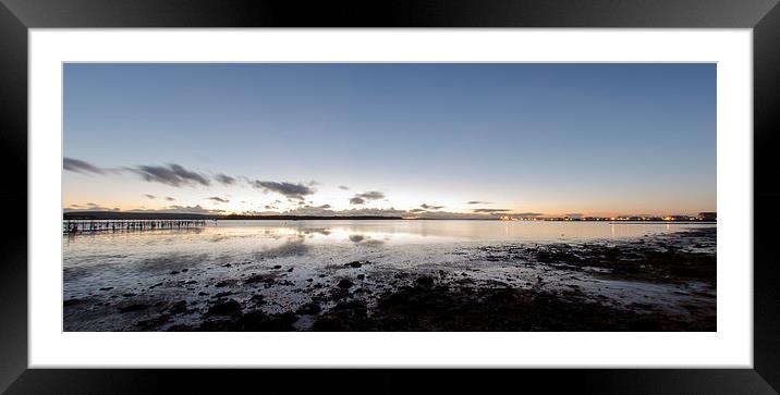 Poole Harbour through a fisheye lens Framed Mounted Print by Kelvin Futcher 2D Photography