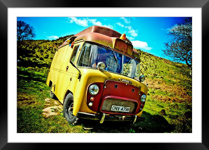 Morris Camper Van in HDR Framed Mounted Print by Kelvin Futcher 2D Photography