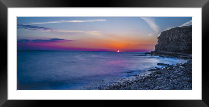Porthcawl Sunset Framed Mounted Print by Kelvin Futcher 2D Photography