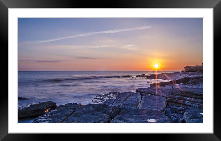 Porthcawl Sunset Framed Mounted Print by Kelvin Futcher 2D Photography