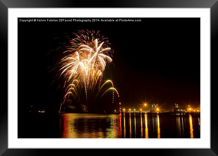  Poole Quay Fireworks Night 2014 Framed Mounted Print by Kelvin Futcher 2D Photography