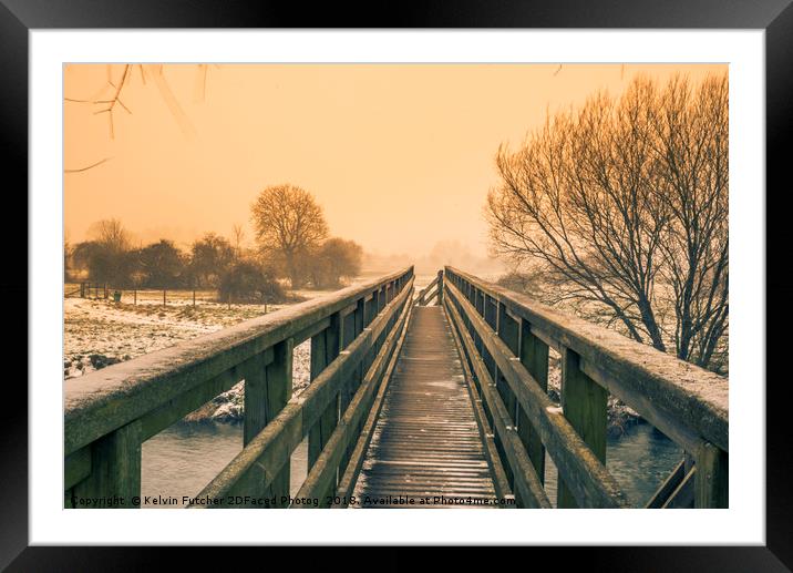 Cow Grove Eye Bridge Firat Snow Framed Mounted Print by Kelvin Futcher 2D Photography