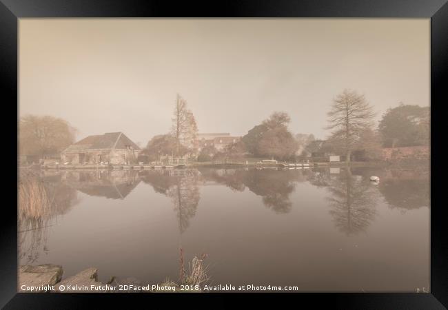 Reflections on the River Frome of Wareham Framed Print by Kelvin Futcher 2D Photography