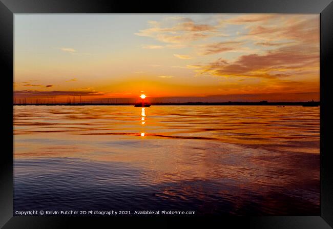 Harbour Sunset Framed Print by Kelvin Futcher 2D Photography