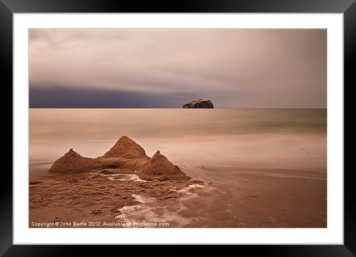 Bass Rock from Seacliff Beach Framed Mounted Print by John Barrie