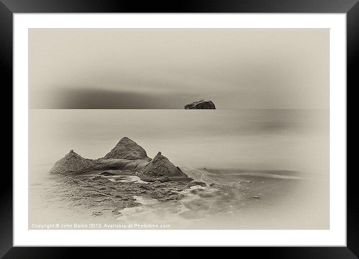 Bass Rock from Seacliff Framed Mounted Print by John Barrie