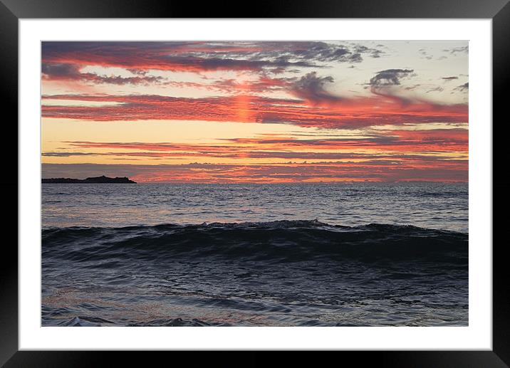 Fire in the Sky Framed Mounted Print by Kieran Brimson