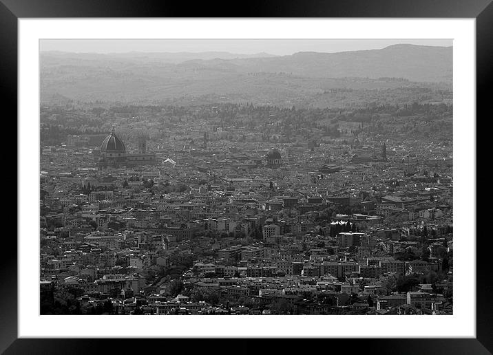 The City of Florence Framed Mounted Print by Kieran Brimson
