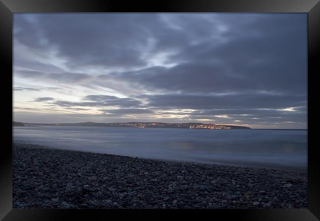 Night on the beach. Framed Print by Kieran Brimson