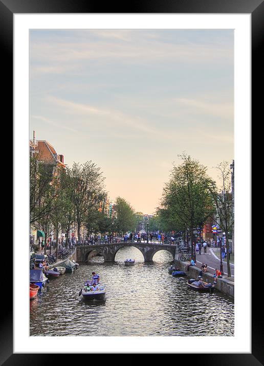 A calm day in Amsterdam Framed Mounted Print by Kieran Brimson