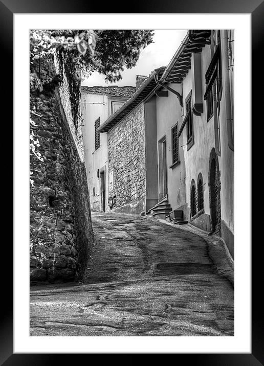 A Street in Italy Framed Mounted Print by Kieran Brimson