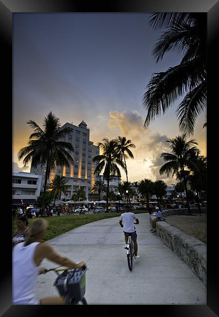 South Beach Walk Framed Print by Kieran Brimson