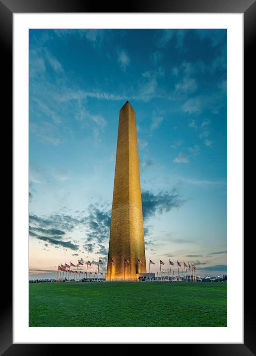 The Washington Monument Framed Mounted Print by Kieran Brimson