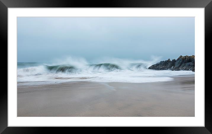  Riding the Waves Framed Mounted Print by Kieran Brimson