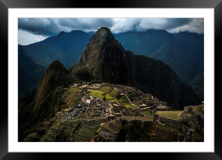 Machu Picchu Framed Mounted Print by Kieran Brimson