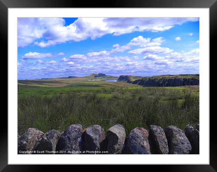 Hadrian's Wall Framed Mounted Print by Scott Thomson