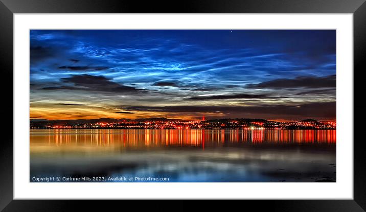 Noctilucent clouds over Dundee Framed Mounted Print by Corinne Mills