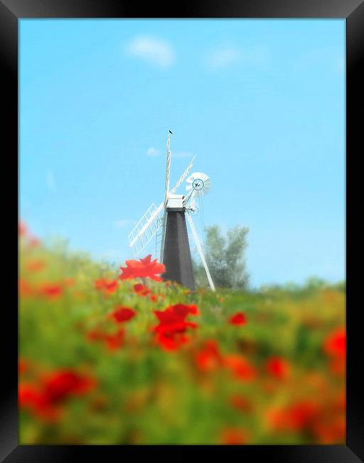 Windmill in the summer Framed Print by Valerie Anne Kelly