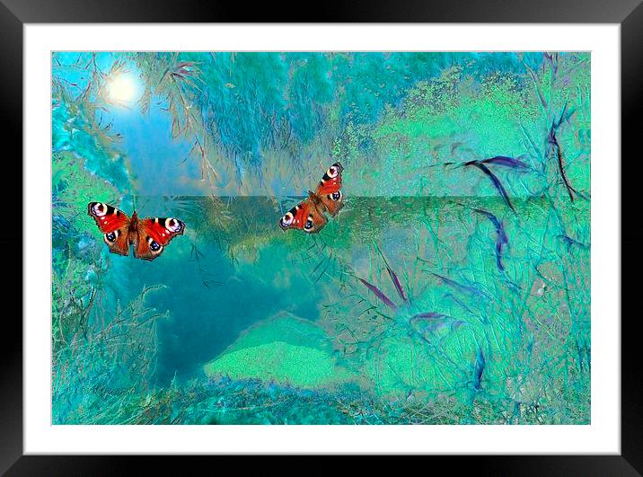 The pond Framed Mounted Print by Valerie Anne Kelly