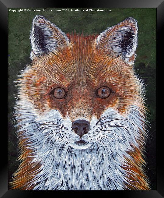 Red Fox Framed Print by Katherine Booth - Jones