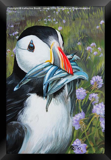 Puffin Framed Print by Katherine Booth - Jones