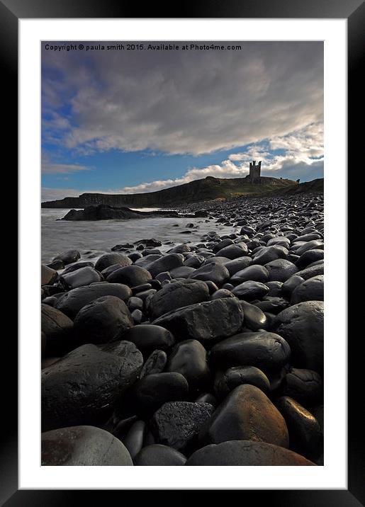  Dunstanburgh Castle Framed Mounted Print by paula smith