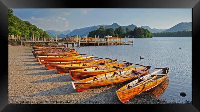 Derwent Water Framed Print by paula smith