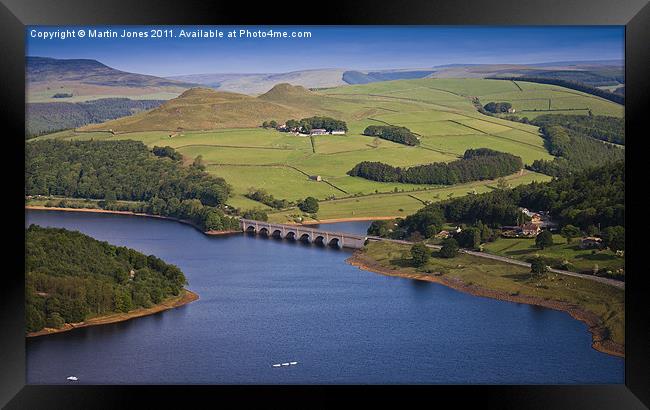 Ladybower and Ashopton Viaduct from Bamford Edge Framed Print by K7 Photography
