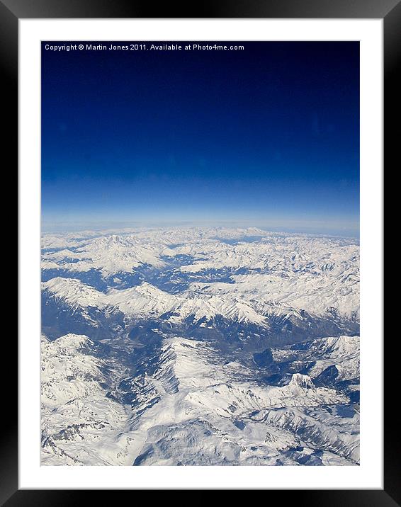 Southern Alps from 38000 feet Framed Mounted Print by K7 Photography