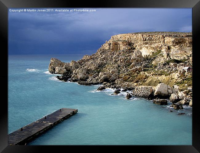 Cliffs in Malta Framed Print by K7 Photography