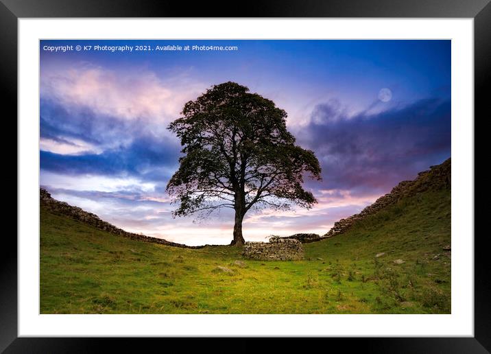 Sycamore Gap Framed Mounted Print by K7 Photography