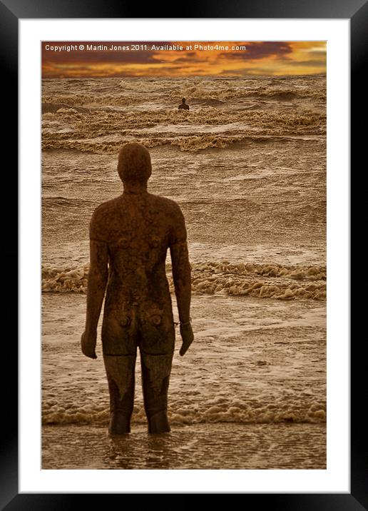 Another Place by Anthony Gormley. Framed Mounted Print by K7 Photography